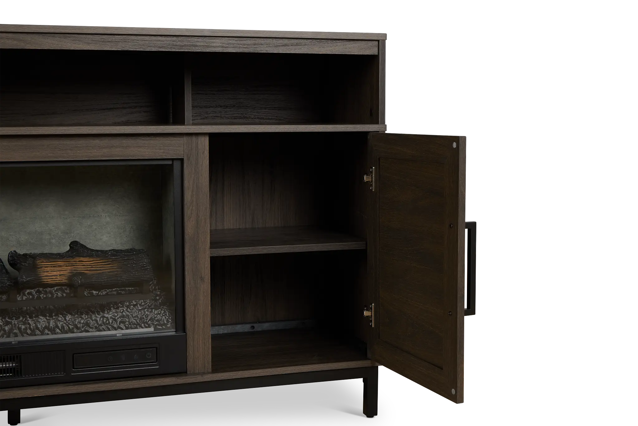 Brandon Mid Tone 60" Tv Stand With Fireplace Insert Brandon Mid Tone 60" Tv Stand With Fireplace Insert