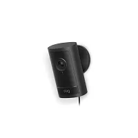 Ring Cam Pro Plug In Black Outdoor Security Cameras