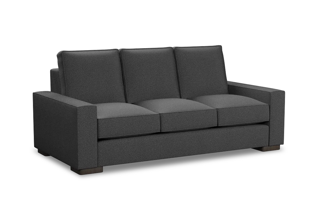 Edgewater Delray Dark Gray 84" Sofa W/ 3 Cushions