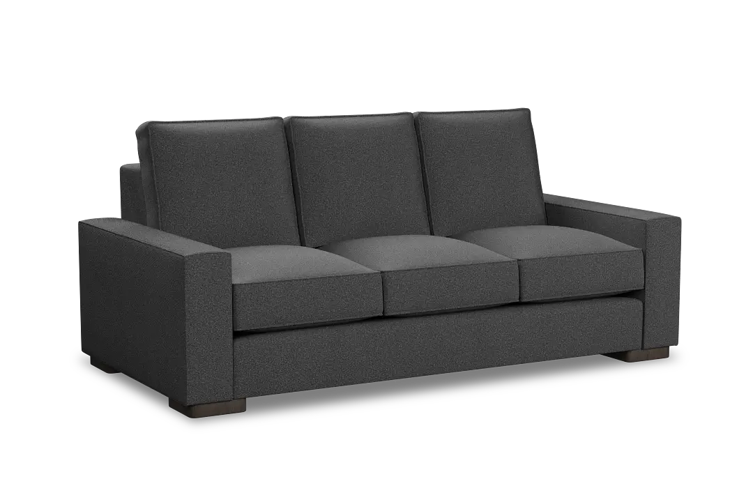 Edgewater Delray Dark Gray 84" Sofa W/ 3 Cushions Edgewater Delray Dark Gray 84" Sofa W/ 3 Cushions