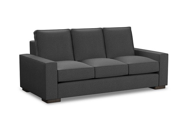Edgewater Delray Dark Gray 84" Sofa W/ 3 Cushions