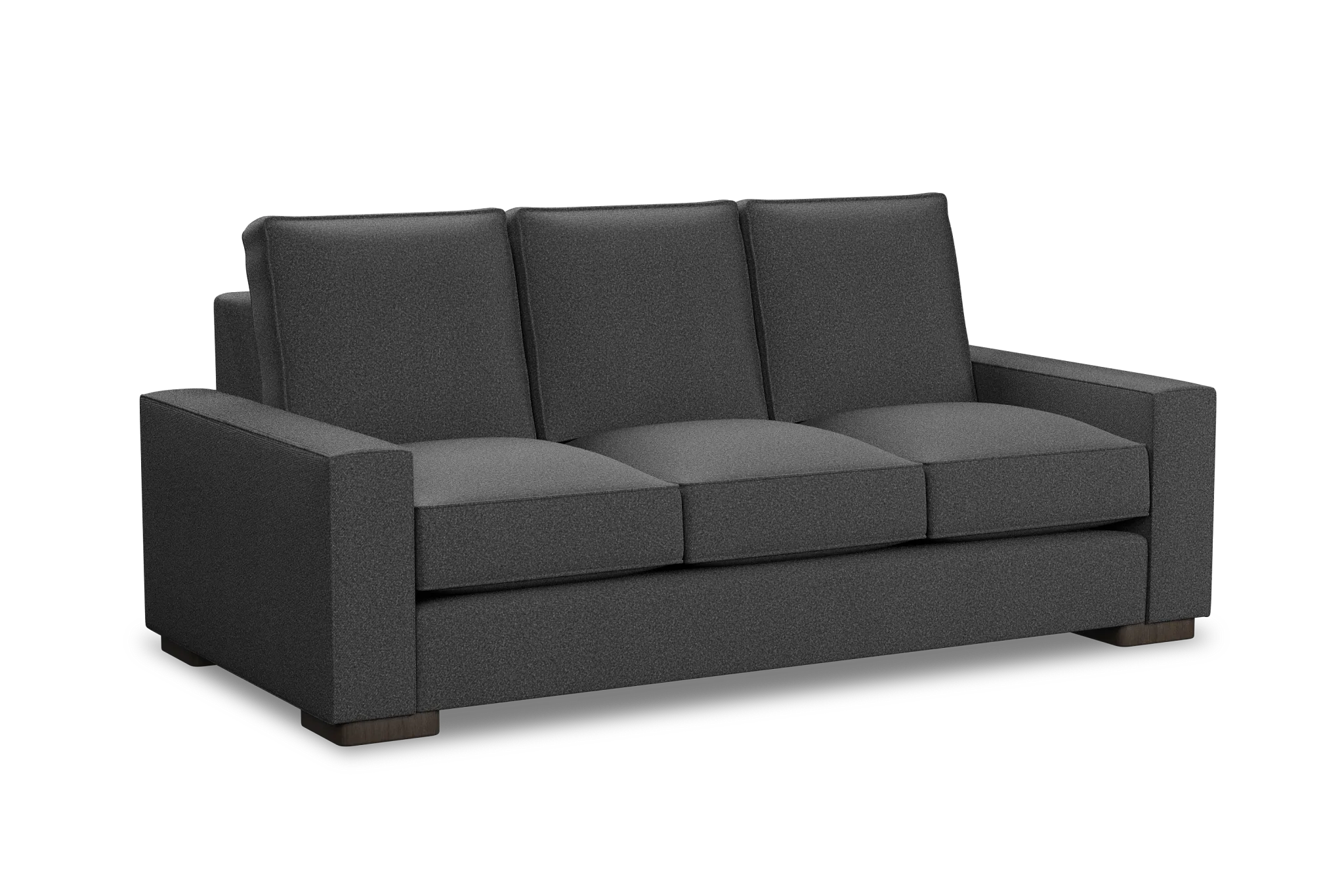 Edgewater Delray Dark Gray 84" Sofa W/ 3 Cushions
