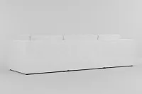 Destin Peyton White Fabric 5pc Bumper Sectional