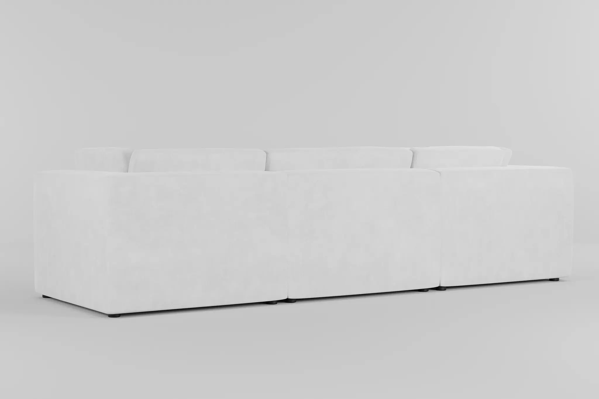 Destin Peyton White Fabric 5pc Bumper Sectional Destin Peyton White Fabric 5pc Bumper Sectional
