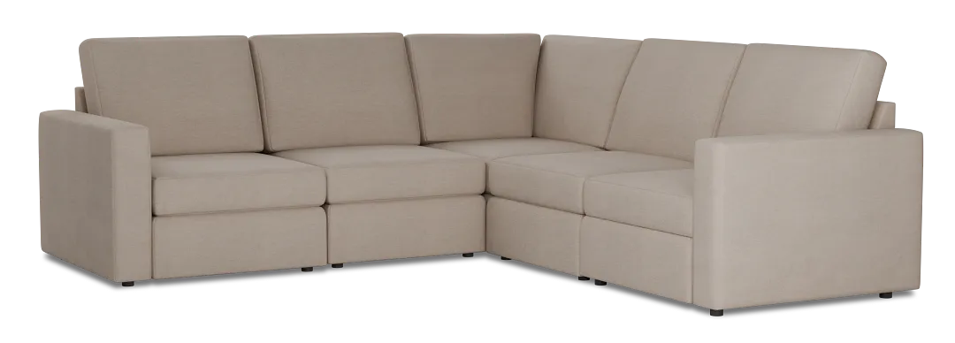 Citymod Beige Fabric Small Two-arm Sectional