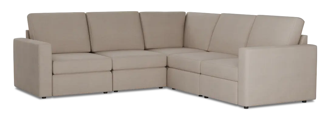 Citymod Beige Fabric Small Two-arm Sectional Citymod Beige Fabric Small Two-arm Sectional