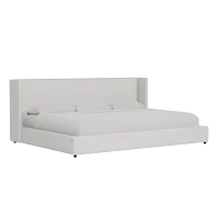 Captiva Lucy Light Beige 48" Upholstered Shelter Bed