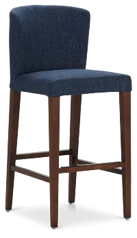 Bentley Dark Blue 30" Upholstered Barstool