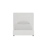 Grayton Sutton White 54" Upholstered Platform Bed