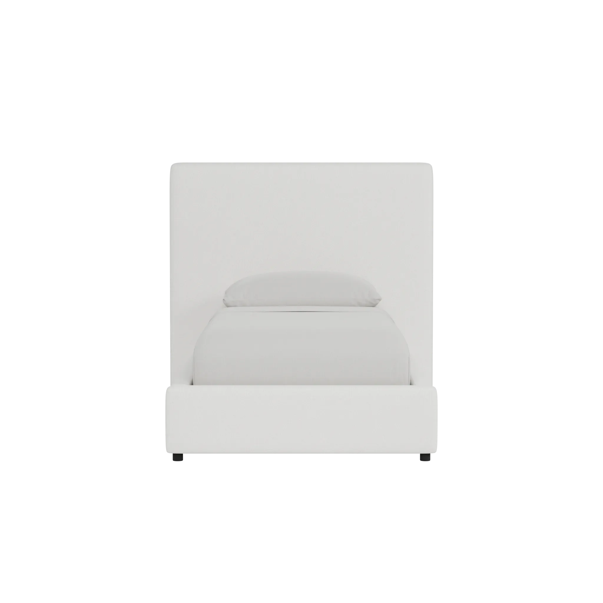 Grayton Sutton White 54" Upholstered Platform Bed