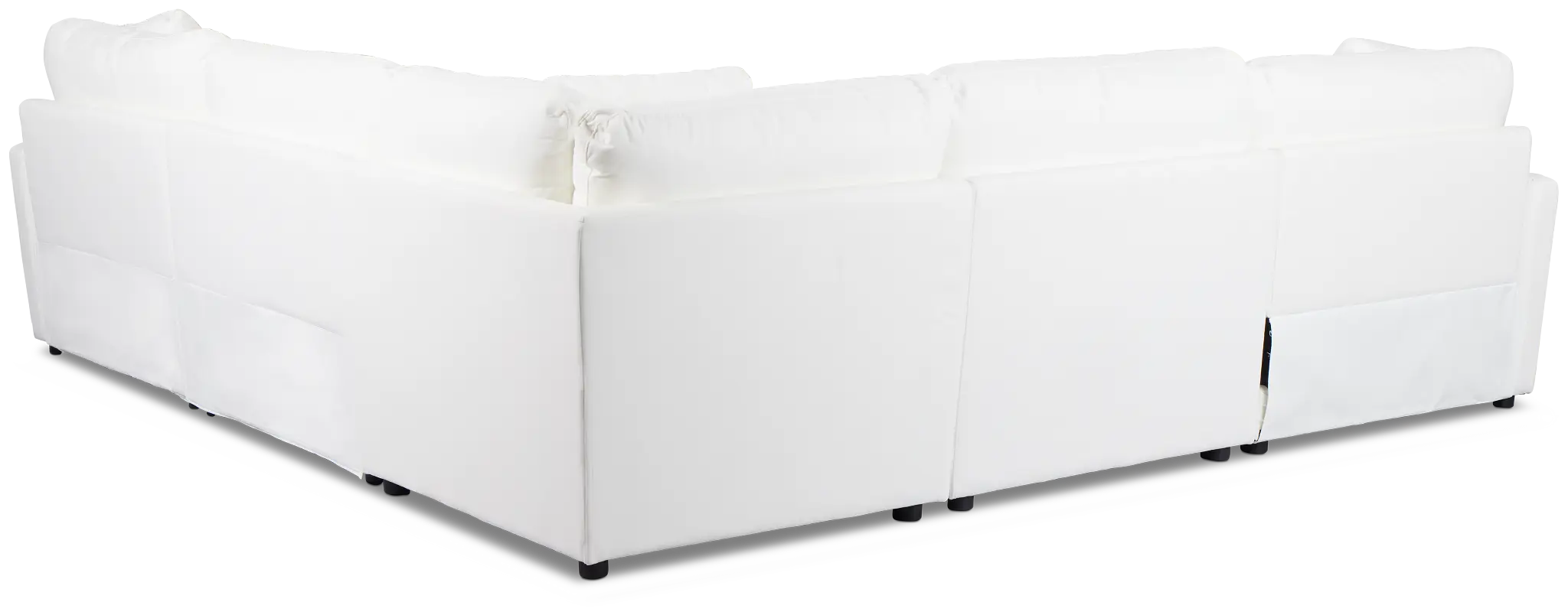 Skye White Fabric Small Triple Power Reclining Two-arm Sectional Skye White Fabric Small Triple Power Reclining Two-arm Sectional