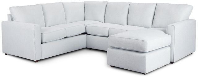Avalon Light Blue Fabric Right Chaise Sectional