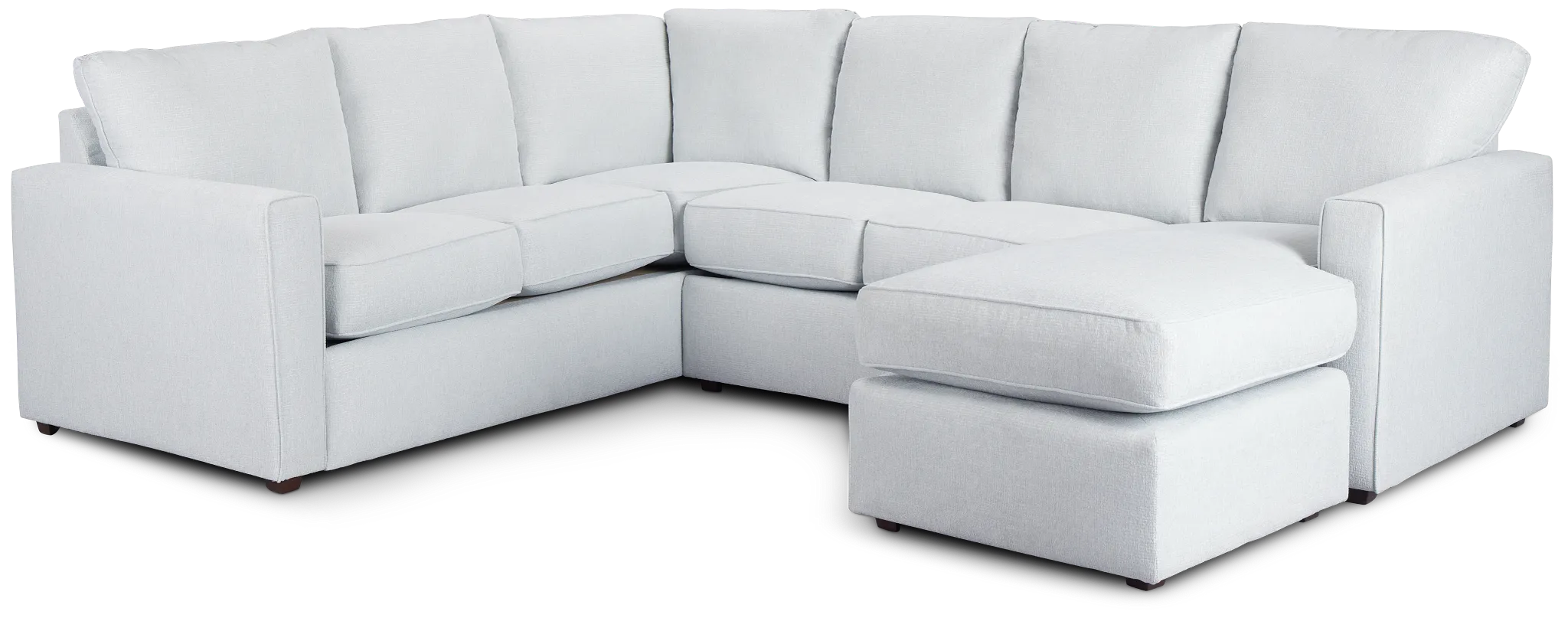 Avalon Light Blue Fabric Right Chaise Sectional
