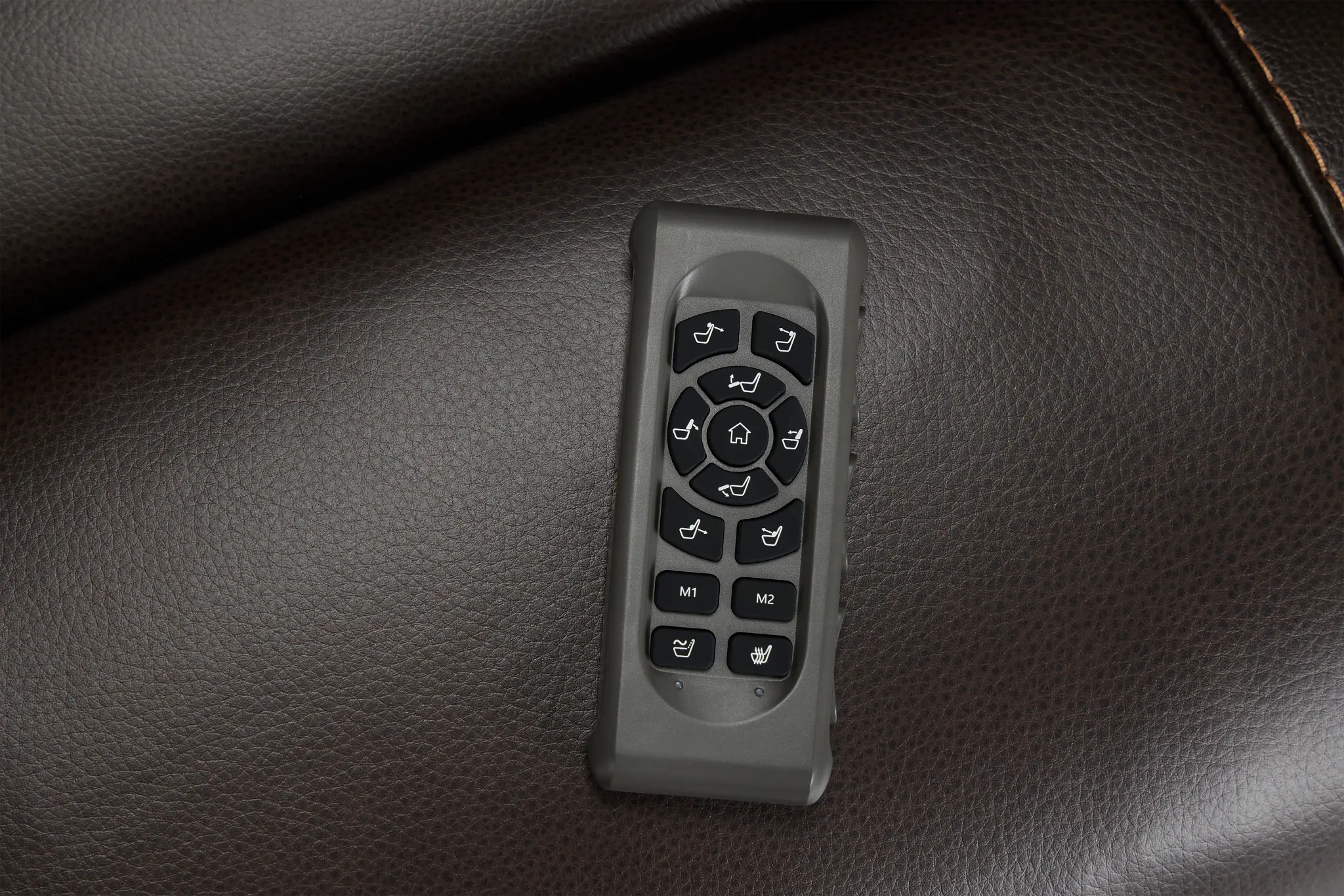 Wells Dark Brown Lthr/vinyl Power Recliner With Heat And Massage Wells Dark Brown Lthr/vinyl Power Recliner With Heat And Massage