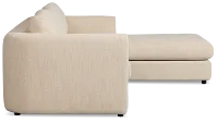 Alma Light Beige Fabric Right Chaise Sectional