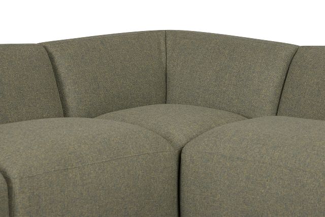 Baylor Green Fabric 6-piece Modular Sectional