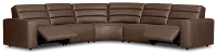Sawyer Dark Brown Micro Small Dual Power Reclining Two-arm Sectional