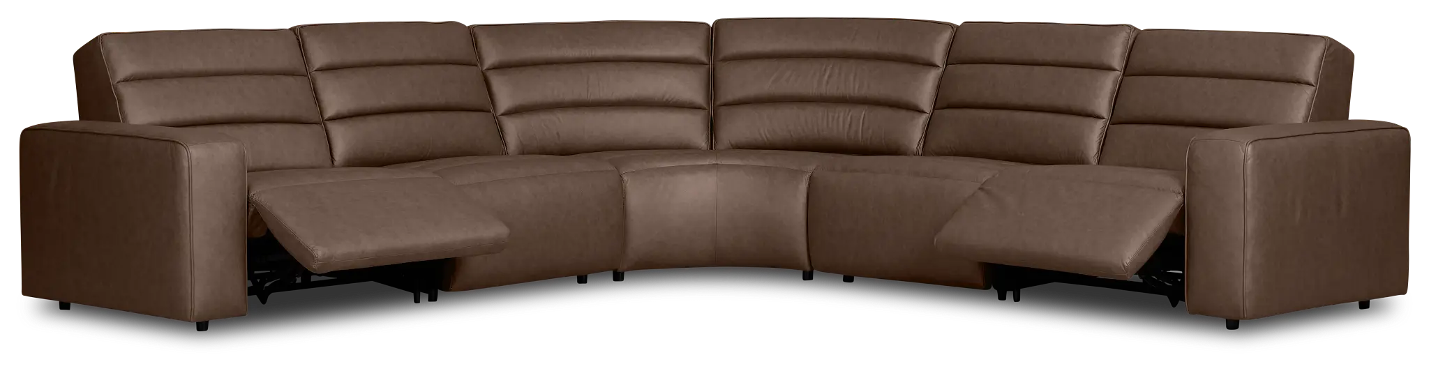 Sawyer Dark Brown Micro Small Dual Power Reclining Two-arm Sectional Sawyer Dark Brown Micro Small Dual Power Reclining Two-arm Sectional