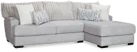 Kylie Light Gray Fabric Right Chaise Sectional