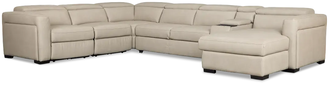 Melody Light Gray Storage Medium Right Power Reclining Chaise Sleeper Sect Melody Light Gray Storage Medium Right Power Reclining Chaise Sleeper Sect