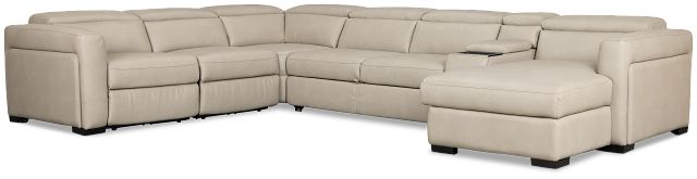 Melody Light Gray Storage Medium Right Power Reclining Chaise Sleeper Sect