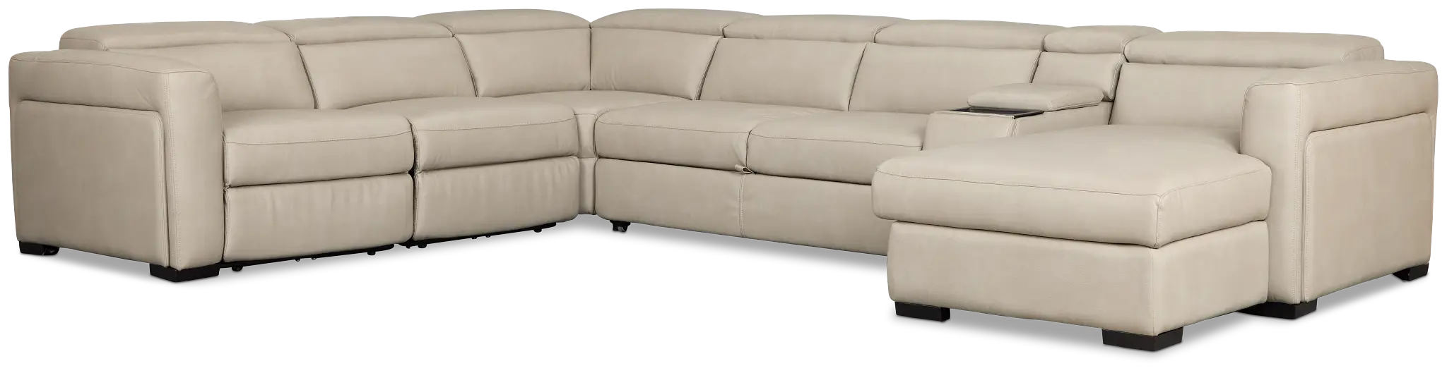 Melody Light Gray Storage Medium Right Power Reclining Chaise Sleeper Sect Melody Light Gray Storage Medium Right Power Reclining Chaise Sleeper Sect