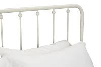Rory White Metal Panel Bed