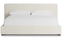Grayton Gellar White 44" Upholstered Platform Bed