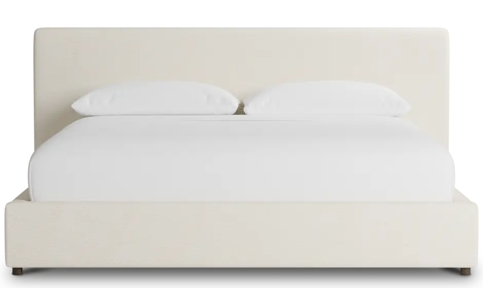 Grayton Gellar White 44" Upholstered Platform Bed Grayton Gellar White 44" Upholstered Platform Bed