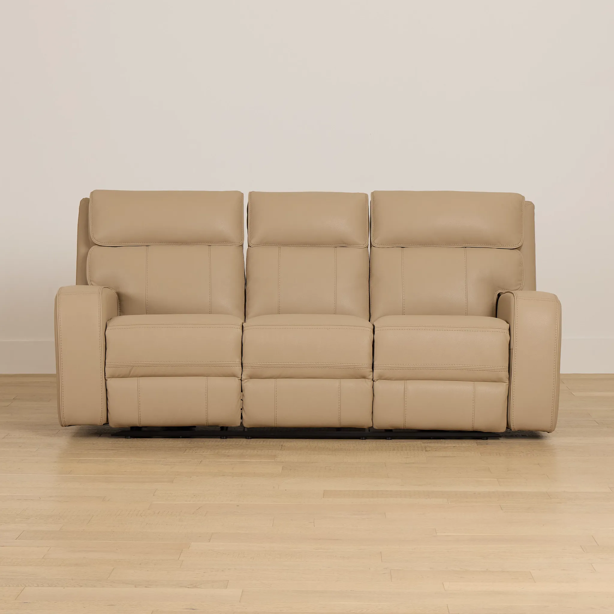 Rhett Taupe Micro Power Reclining Sofa
