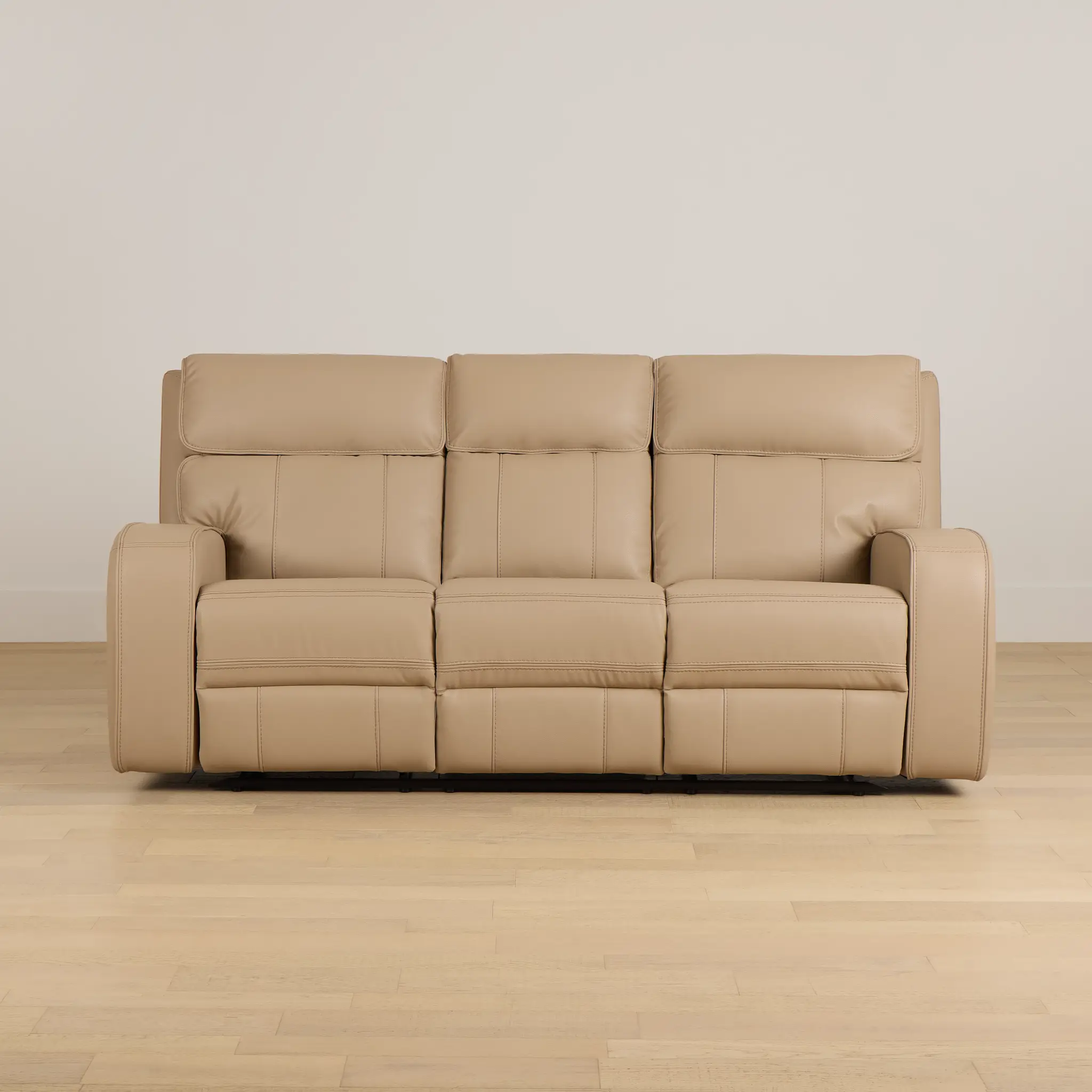 Rhett Taupe Micro Power Reclining Sofa Rhett Taupe Micro Power Reclining Sofa