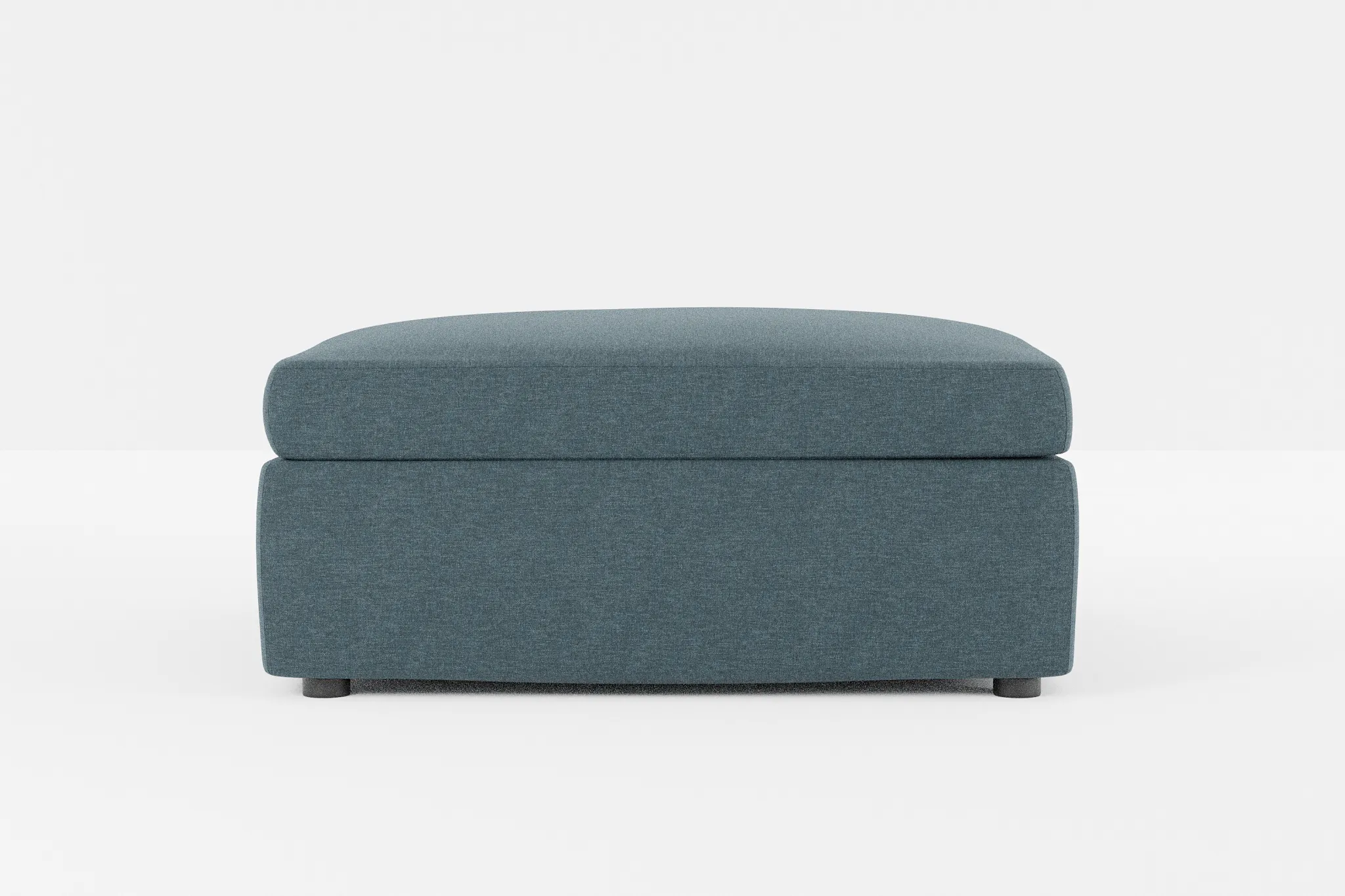 Destin Elevation Dark Blue Fabric Cocktail Ottoman