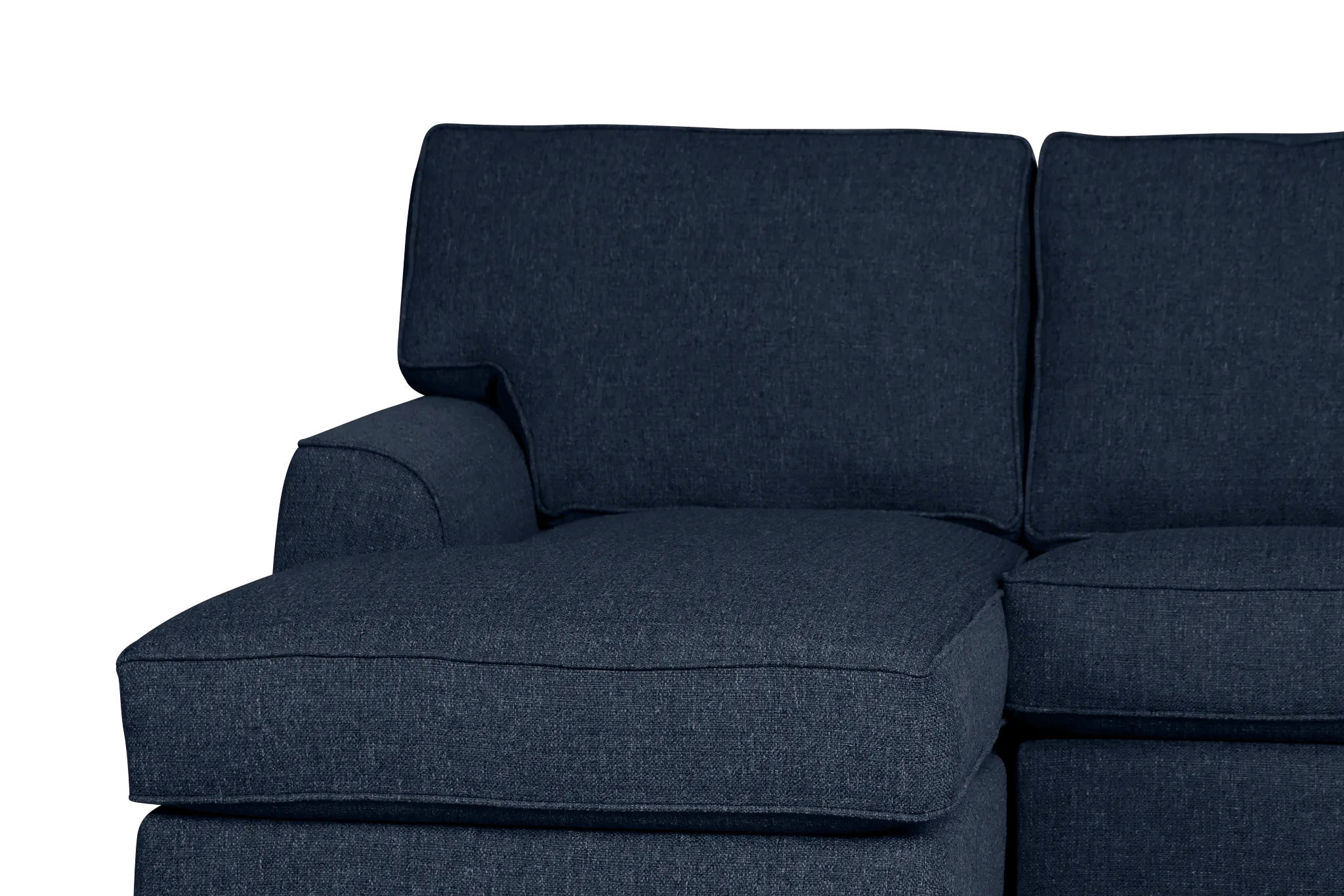 Sinclair Dark Blue Fabric Medium Left Chaise Sectional