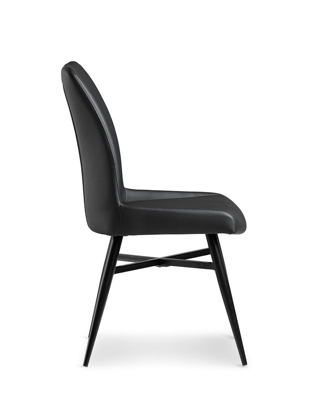 Lemans Black Upholstered Side Chair (1)