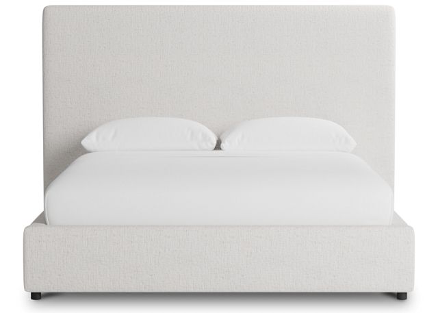Grayton Linen Light Beige 54" Upholstered Platform Bed