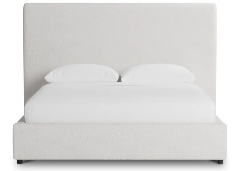 Grayton Linen Light Beige 54" Upholstered Platform Bed Grayton Linen Light Beige 54" Upholstered Platform Bed