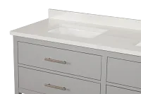 Alden Gray 60" Double Bathroom Vanity