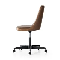 Four Hands Lucco Brown Leather Upholstered Desk Chair