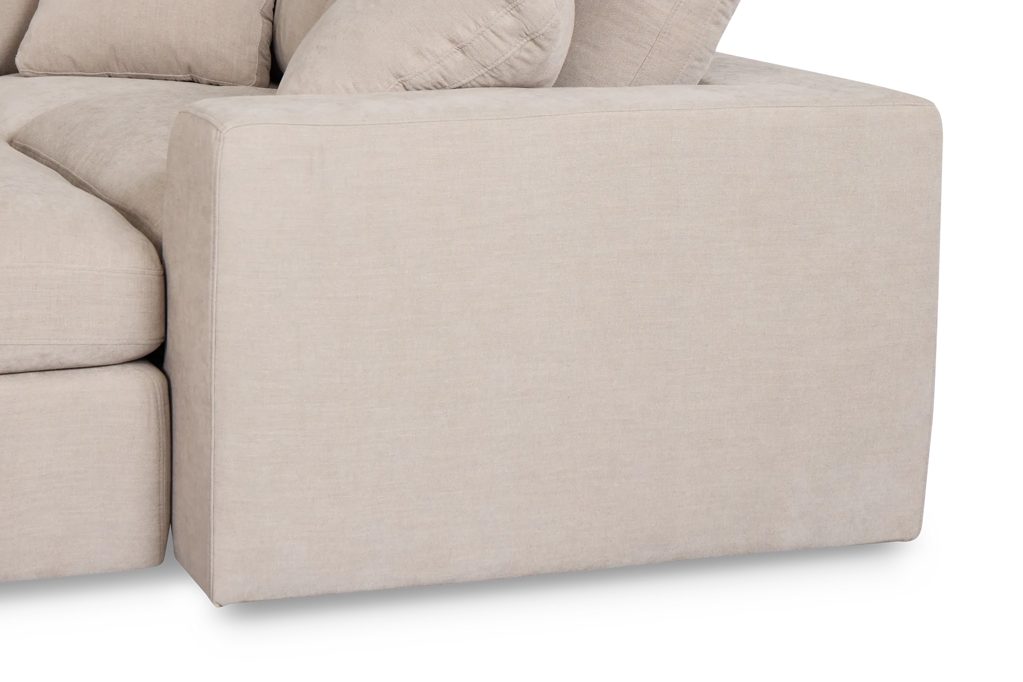 Breeze Taupe Fabric 8-piece Pit Sectional