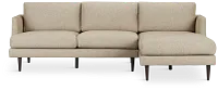 Easton Brown Fabric Right Chaise Sectional