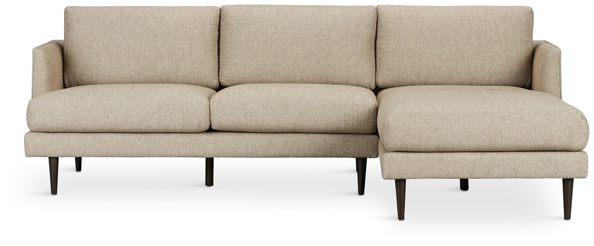 Easton Brown Fabric Right Chaise Sectional