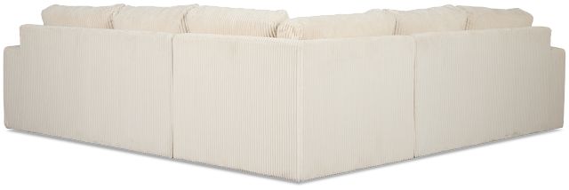 Charlie Ivory Fabric Small Two-arm Sectional