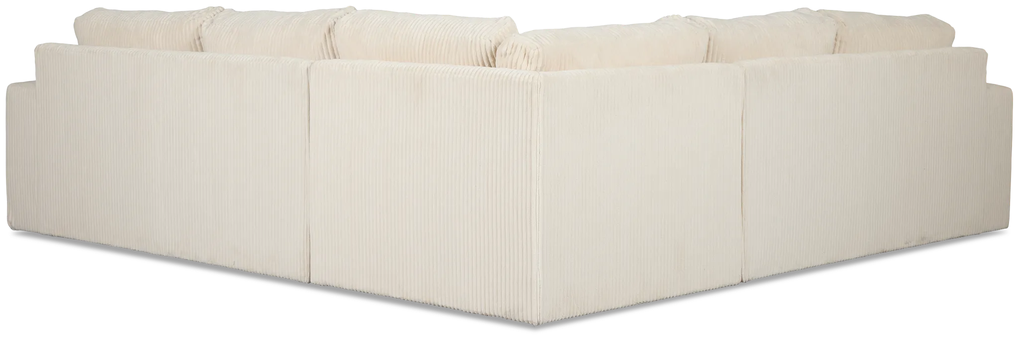 Charlie Ivory Fabric Small Two-arm Sectional