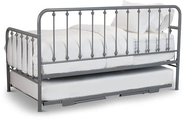 Rory Gray Metal Trundle Daybed