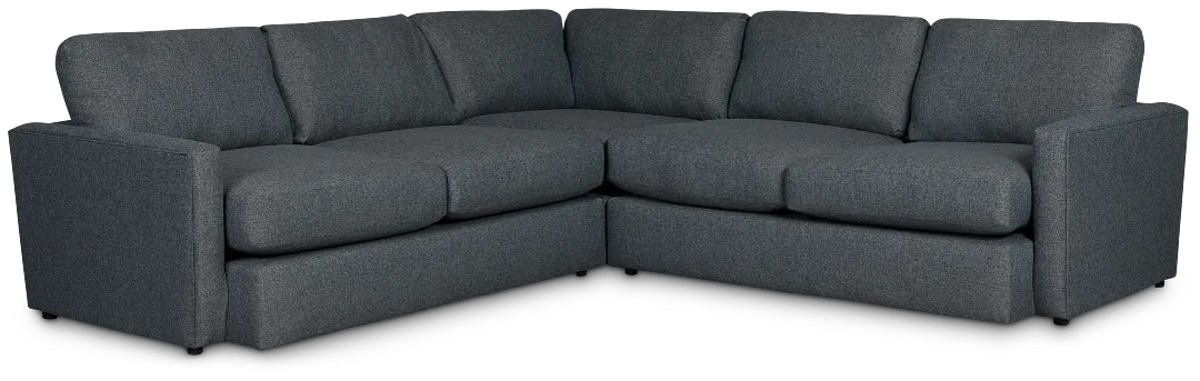 Noah Dark Gray Fabric Small Two-arm Sectional