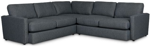 Noah Dark Gray Fabric Small Two-arm Sectional