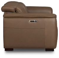 Flexsteel Brodie Dark Brown Lthr/vinyl Power Reclining Loveseat