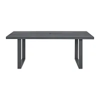 Luai Dark Gray Rectangular Table