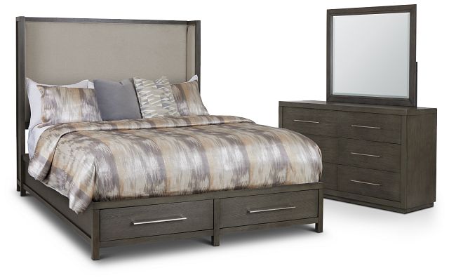 Toronto Dark Tone Uph Platform Storage Bedroom
