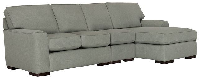 Austin Green Fabric Small Right Chaise Sectional (0)